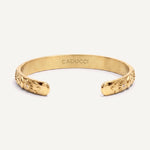 CADUCCI Belluno Bracelet in gold, inside view with the small engraved CADUCCI logo