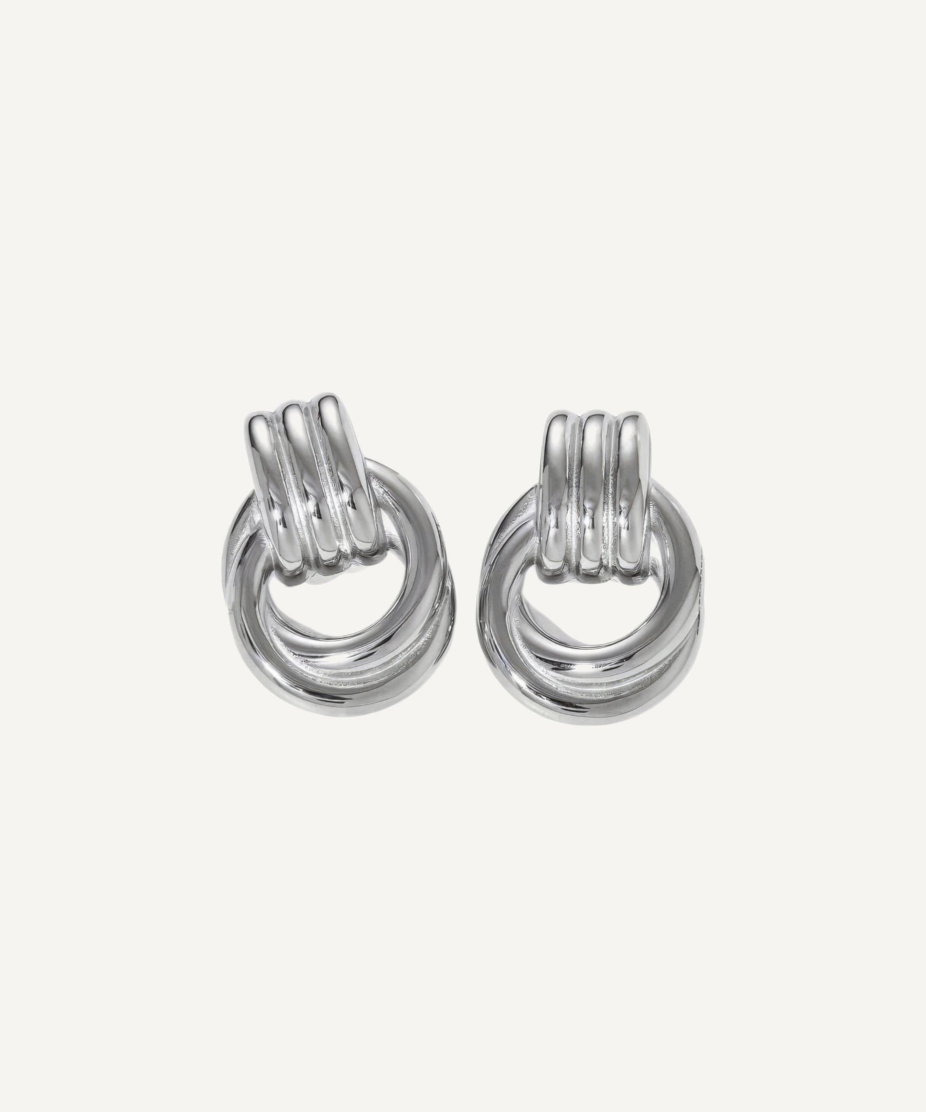 CADUCCI Firenze Earrings in silver, knot door-knocker earrings