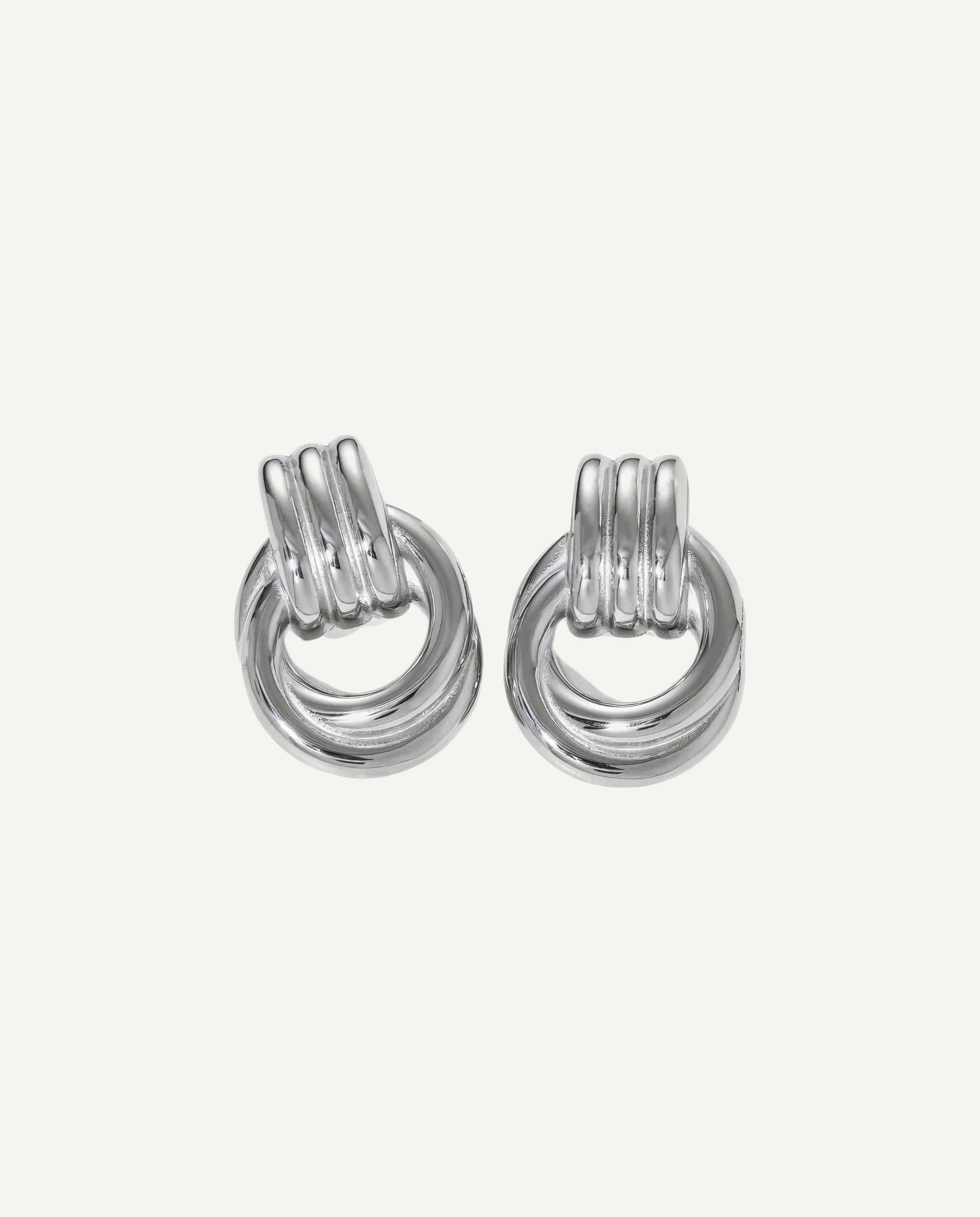 CADUCCI Firenze Earrings in silver, knot door-knocker earrings