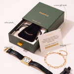 What you'll receive: CADUCCI gift box, your watch, free 18k bracelet, sizing kit, velvet pouch, secret gift card