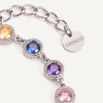 CADUCCI Roma Bracelet in silver, close-up of the disc tag engraved with the CADUCCI logo