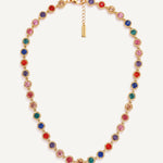 CADUCCI Roma Necklace in gold with colored crystals