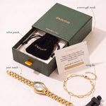 What you'll receive: CADUCCI gift box, your watch, free 18k bracelet, sizing kit, velvet pouch, secret gift card